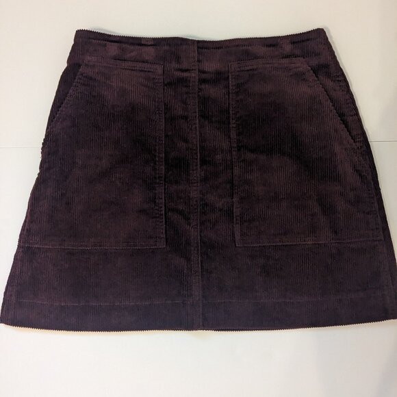 Uniqlo Dresses & Skirts - Uniqlo Burgundy Corduroy Mini Skirt - Size 10